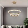 BRINA XL glamor crystal chandelier, gold, designer, exclusive in a modern style, two-story round hanging lamp