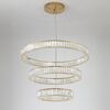 CRYSTAL XL gold crystal chandelier, glamour, exclusive, modern three-level ring
