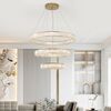 CRYSTAL XL gold crystal chandelier, glamour, exclusive, modern three-level ring