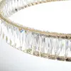 Żyrandol kryształowy złoty ring nowoczesny glamour okrągły CRYSTAL