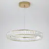 Żyrandol kryształowy złoty ring nowoczesny glamour okrągły CRYSTAL