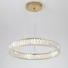Żyrandol kryształowy złoty ring nowoczesny glamour okrągły CRYSTAL