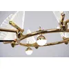 Crystal chandelier MOTYL glamour, gold, designer, exclusive in a modern style, round pendant lamp