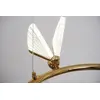 Crystal chandelier MOTYL glamour, gold, designer, exclusive in a modern style, round pendant lamp