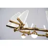 Crystal chandelier MOTYL glamour, gold, designer, exclusive in a modern style, round pendant lamp