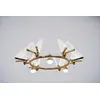 Crystal chandelier MOTYL glamour, gold, designer, exclusive in a modern style, round pendant lamp