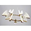 Crystal chandelier MOTYL glamour, gold, designer, exclusive in a modern style, round pendant lamp