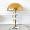 Modern AZURRA exclusive metal table lamp with transparent gold balls
