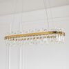 Crystal chandelier, glamor, gold, oblong, designer, exclusive in a modern style, pendant lamp above the table BULGARI L 100cm