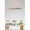 Crystal chandelier, glamor, gold, oblong, designer, exclusive in a modern style, pendant lamp above the table BULGARI L 100cm