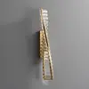Kinkiet kryształowy złoty nowoczesny, designerska lampa ścienna glamour CRYSTAL