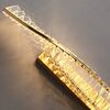 Crystal wall lamp CRYSTAL gold, glamorous, oblong, designer wall lamp