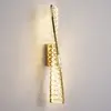 Kinkiet kryształowy złoty nowoczesny, designerska lampa ścienna glamour CRYSTAL