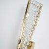 Crystal wall lamp CRYSTAL gold, glamorous, oblong, designer wall lamp