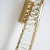 Crystal wall lamp CRYSTAL gold, glamorous, oblong, designer wall lamp