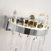 Crystal wall lamp, silver, modern, glamorous BULGARI wall lamp