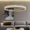 Crystal LED lamp, round ceiling lamp, ring, glamorous chandelier, modern gold BRINA