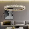 Crystal LED lamp, round ceiling lamp, ring, glamorous chandelier, modern gold BRINA