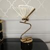 Crystal table lamp MOTYL, gold, glamorous night lamp, modern