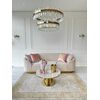 Glamorous sofa exclusive for living room, beige gold FLORENCE