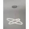 Glamorous ICE M crystal LED ceiling chandelier, round, modern silver