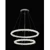Glamorous ICE M crystal LED ceiling chandelier, round, modern silver