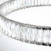 CRYSTAL L crystal chandelier, silver, glamorous, exclusive, modern two-level ring