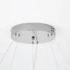 CRYSTAL L crystal chandelier, silver, glamorous, exclusive, modern two-level ring