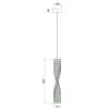 CRYSTAL XS single crystal chandelier, hanging glamour, designer silver lamp