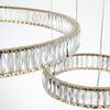 CRYSTAL XXL gold crystal chandelier, glamorous, exclusive, modern with three rings