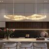 LILIBET L glamorous crystal chandelier, modern, designer, gold oblong hanging lamp