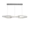 LILIBET L glamorous crystal chandelier, modern, designer, elongated silver hanging lamp