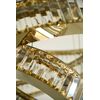 Crystal chandelier, ring, gold, modern glamor pendant lamp for the living room, adjustable ECLIPSE L