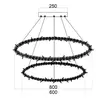 Glamorous ICE M crystal LED ceiling chandelier, round, modern silver