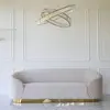 Glamorous sofa exclusive for living room, beige gold FLORENCE