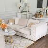 Glamour upholstered sofa, modern QUEEN