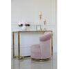 Designer Armchair, velvet, pink, gold FLOWER
