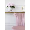 Designer Armchair, velvet, pink, gold FLOWER