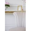 Designer Armchair, velvet, beige, gold FLOWER