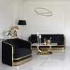 MADONNA modern black gold glamour New York-style upholstered sofa for living room