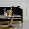MADONNA modern black gold glamour New York-style upholstered sofa for living room