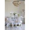 Exclusive glamorous dining chair, beige, white PALACE