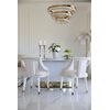 Exclusive glamorous dining chair, beige, white PALACE