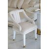 Exclusive glamorous dining chair, beige, white PALACE