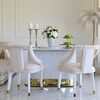 Exclusive glamorous dining chair, beige, white PALACE