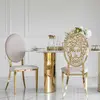 Exclusive dining chair, modern, glamor, beige, gold MEDUSA
