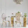 Exclusive dining chair, modern, glamor, beige, gold MEDUSA