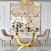 Glamour dining room table gold steel white top ART DECO