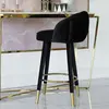 Upholstered glamor stool for dining room, bar, island beige gold DIANA