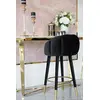 Upholstered glamor stool for dining room, bar, island beige gold DIANA